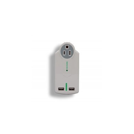 Cable Wholesale Travel Wall outlet adapter with 3 AC ports and 2 USB ports(2.1 A) 50W1-30110